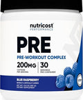 Nutricost Preworkout Complex Powder (30 Servings Blue Raspberry) Preworkout Supplement With Betaalanine Taurine & Amino Acids