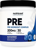 Nutricost Preworkout Complex Powder (30 Servings Blue Raspberry) Preworkout Supplement With Betaalanine Taurine & Amino Acids