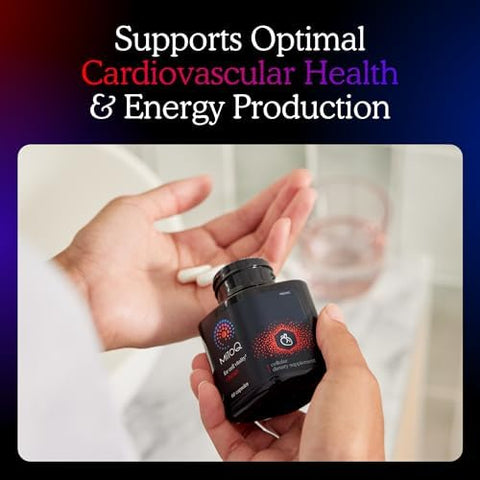 Mitoq +Heart Premium Coq10 Antioxidant - Contains Mitoquinol Mesylate Magnesium L-Carnitine & Vitamin D3 - Supports Cardiovascular And Circulatory Health & Cell Vitality (60 Capsules)