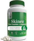 Health Thru Nutrition Skineu Collagen Tripeptide L-Ergothioneine Advanced Anti-Aging Formula Morikol Marine Collagen Supports Skin Hydration Elasticity & Joint Health Non-Gmo & Gluten-Free 60 Vegecapsules