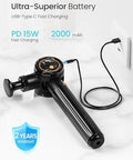 Napre Massage Gun With Extension Handle And 3 Adjustable AnglesDeep Tissue Back Massage For Neck/Shoulders/Waist/Legs/Body Pain ReliefHandheld Percussion Muscle Massager With Portable CaseBlack