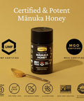 Comvita Manuka Honey UMF 18+ (MGO 696+) - Raw Manuka Honey New Zealand, Pure & Unpasteurized, Superfood for Immune Health, Use in Tea, Wild, Monofloral, Non-GMO - 250g (8.8 oz)