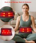 Evateale Red Light Therapy Belt For Body Cordless Infrared Therapy Belt For Back/Abdomen Waist Wrap With Pulse/Vibration Massage & Timer Pain Relief Muscle Relaxation & Circulation Boost For Parents