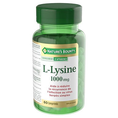 Nature's Bounty L-Lysine 1000 Mg 60 Tablets