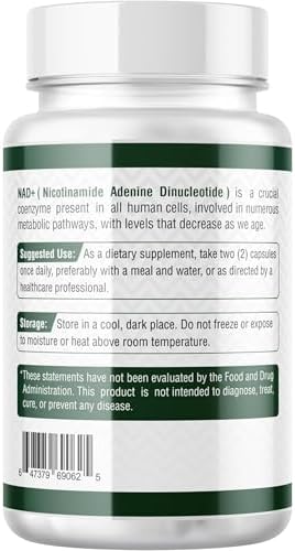 Probase Nutrition NAD Supplement 500mg High Potency 30 Day Supply NAD Maximizer Similar to Nicotinamide Riboside Vegan Non GMO Third Party Tested