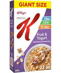 Kellogg's Special K Fruit and Yogurt Breakfast Cereal, Good Source of Fiber, Giant Size, 22 oz