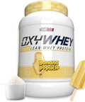 Ehp Labs Oxywhey Whey Protein Isolate " 25G High Protein Low Carb Sugar Meal " Lean Whey Powder For Muscle Recovery " Nongmo Gluten " 25 Serves " Strawb. Milkshake