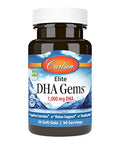 Carlson Elite DHA Gems 1000 mg DHA Supports Healthy Brain Function and Vision 30 soft gels