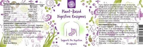 Kala Health Plant-Based Digestive Enzymes Plant Based High-Activity Enzymes From Fermentation Stable Enzymes That Resist Stomach Acid For Optimal Intake Optimizes The Breakdown Of Food (60)