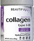 Bluebonnet Nutrition Beautiful Ally Collagen Powder Hydrolyzed Collagen From Grass Fed Cows Collagen Peptides Type 1 & 3 Non Gmo Gluten Soy Milk 28 Servings Unsweetened 6.9 Oz