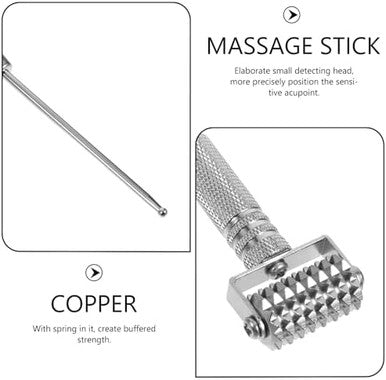 Exceart Acupuncture Pen Ear Massage Tool Face Roller Adjustable Deep Tissue Massage Tool For Face Ear Self-Massage