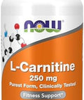 Now Foods Supplements Lcarnitine 250 Mg Purest Form Amino Acid Fitness Support 60 Veg Capsules