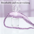 Axafazup Pure Soft Silk Sleep Mask Light Blocking Eye Mask With Upgraded Nose Pad Breathable Blindfold With Elastic Strap For Women Girls Includes Travel Pouch Ideal For Night Sleep Travel (Purple)