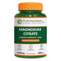 Pure Nutrition Magnesium Citrate 350Mg Elemental Per Serving 180 Veg Tablets Supports Bone Health & Overall Wellness Non Gmo