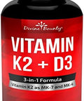 Divine Bounty Vitamin K2 with D3 and Mens Multivitamin Bundle