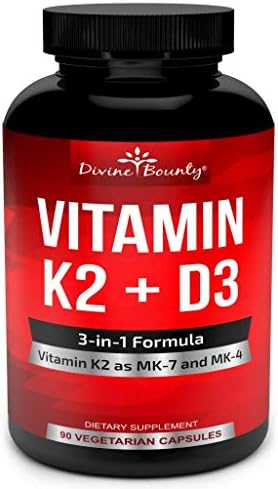 Divine Bounty Vitamin K2 with D3 and Mens Multivitamin Bundle
