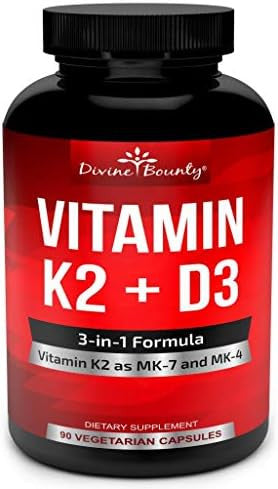 Divine Bounty Digestive Enzymes With Probiotics & Vitamin K2 And D3 Bundle