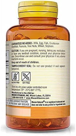 Mason Natural Lutein 6Mg Antioxidant Softgels Cholesterol 60 Ea
