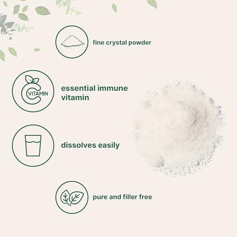 Micro Ingredients Pure Vitamin C Powder 2.2Lbs (1Kg) Unflavored Ascorbic Acid Supplements Vitamins For Women and Men NonGmo Gluten