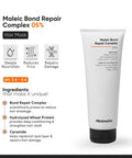 Minimalist Hair Mask For Damaged Hair Frizzy Hair Split Ends & Breakage Control | Maleic Bond Repair Complex 5% | Transglutaminase Amino Acids & Ceramides | For Women & Men | 7.05 Oz/200 Gm