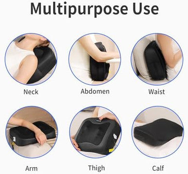 Masgre 2 In 1 Back Massager And Lumbar Support Pillow With Heat Shiatsu Massagers Deep Tissue Kneading Massage Pillows For Lower Back Leg Shoulder Pillow For Office Chair s For Mom Dad Women Men