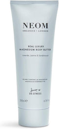 Neom- Real Luxury Magnesium Body Butter, 200Ml | Cream Moisturiser With Essential Oils | Nourish & Soften | Lavender & Rosewood | Scent To De-Stress