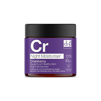 Dr Botanicals Superfood Triple Action Hydrating Night Moisturizer With Vitamin E Cranberry Seed Oil Juniper Berry Oil. Revives Ageing Skin Neutralizes Against Toxins Softens Skin(2.02 Fl Oz)