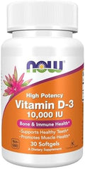 Now Foods Supplements Vitamin D3 10000 Iu Highest Potency Structural Support 30 Softgels