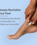 Qrxlabs Shea Foot Cream 4 Oz - Hydrating & Cooling Formula With 15% Shea Butter Spearmint Vitamin E Glycolic Acid - Non-Greasy Quick-Absorbing Paraben- - Repair Dry Cracked Feet