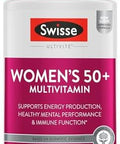 Swisse Daily Multivitamin For Women 50 And Over 41 Vitamins, Antioxidants And Minerals + Adaptogens Energy, Stress & Immune Support Womens 50+ Multivitamins Supplement 60 Tablets
