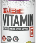 Finaflex Pure Vitamin E 100 Softgels Immune System Support Nourishes & Heals Skin 100 Servings