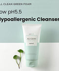 Heimish All Clean Green Foam Moisturizing Face Cleanser Hydrating Gentle Gel Cleanser Daily Face Wash For Sensitive Skin With Amino Acid P.H 5.5 For Double Cleansing Korean Skincare 5.3Oz/150G
