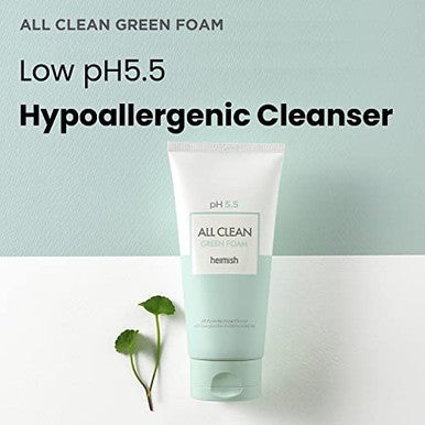 Heimish All Clean Green Foam Moisturizing Face Cleanser Hydrating Gentle Gel Cleanser Daily Face Wash For Sensitive Skin With Amino Acid P.H 5.5 For Double Cleansing Korean Skincare 5.3Oz/150G