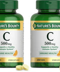 Nature'S Bounty Vitamin C 500MgSupports A Healthy Immune SystemDaily Vitamin Supplement250 Vegetarian Tablets(Pack Of 2)