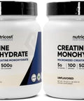 Nutricost Creatine Monohydrate Powder (2 Pack) 5G Per Serving 100 Servings 500G (17.9 Oz) Scoop Included