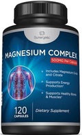 Premium Magnesium Citrate Capsules Powerful 500mg Magnesium Oxide and Citrate Supplement Helps Support Healthy Bones Muscles Teeth Energy and Relaxation 120 Vegetable Capsules