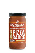 Heirloom Tomato Pizza Sauce Sauce by Sonoma Gourmet | Made With Fresh Organic Tomatoes & Sweet Basil | Vegan & Gluten Free | No Sugar Added | 12 oz Jars (6 Pack)