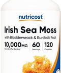 Nutricost Irish Sea Moss Extract 120 Capsules for 60 Servings Per Bottle | With Bladderwrack & Burdock Root, Vegan, GMO-Free