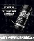 Muscletech Platinum Multivitamins For Men & Women Multivitamin Supplement For Immune Support 18 Vitamins & Minerals Vitamin A C D E B6 B12 Daily Workout Supplements For Men 180 Capsules