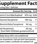 Carlson EGems Elite 1000 IU (670 mg) Vitamin E with Tocopherols and Tocotrienols Optimal Wellness 60 Softgels