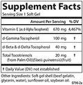 Carlson EGems Elite 1000 IU (670 mg) Vitamin E with Tocopherols and Tocotrienols Optimal Wellness 60 Softgels