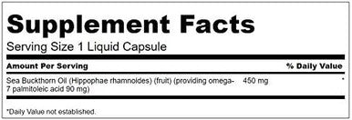 Swanson Omega-7 Oil from Sea Buckthorn Oil 450 mg 30 Liq Caps 4 Pack