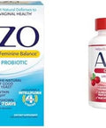 Azo Complete Feminine Balance Daily Probiotics For Women & Cranberry Urinary Tract Health Supplement 1 Serving = 1 Glass Of Cranberry Juice Sugar Cranberry Pills Nongmo 100 Softgels