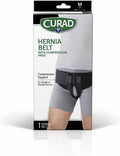 Curad Hernia Belt with Compression Pads Black Medium