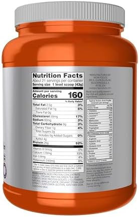 Now Sports Nutrition Whey Protein 24 G With Bcaas Matcha Powder 2Pound