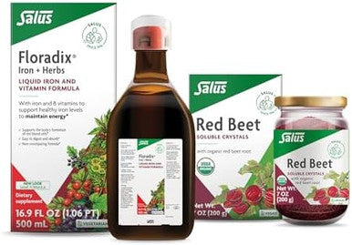 Floradix By Salus Iron & Herbs 17 Oz And Salus Red Beet Crystals