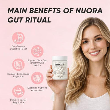 Kxvude Nuora Gut Health Capsules With Berberine Gut Biofilm Probiotic Ritual 90 Capsule