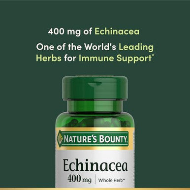 Nature'S Bounty Echinacea Herbal Supplement Supports Immune Health 400Mg 100 Capsules