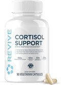Revive Md Cortisol Manager 90 Vegetarian Capsules - Cortisol Supplement With Magnesium & L-Theanine Support Health Focus Energy Fatigue & Adrenal Gland Function - Vegan & Gluten-