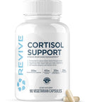 Revive Md Cortisol Manager 90 Vegetarian Capsules - Cortisol Supplement W/Magnesium & L-Theanine Support Health Focus Energy Fatigue & Adrenal Gland Function - Vegan & Gluten-Free (30 Servings)